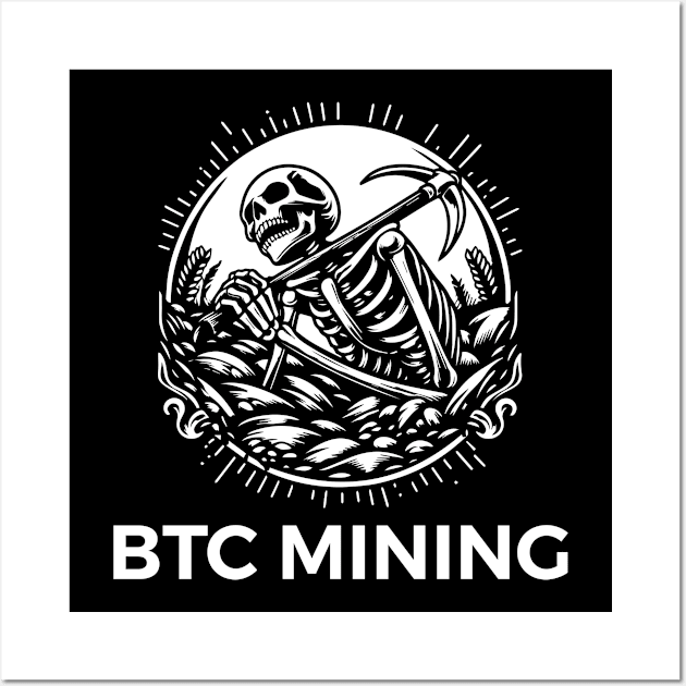 BTC Mining Wall Art by lkn